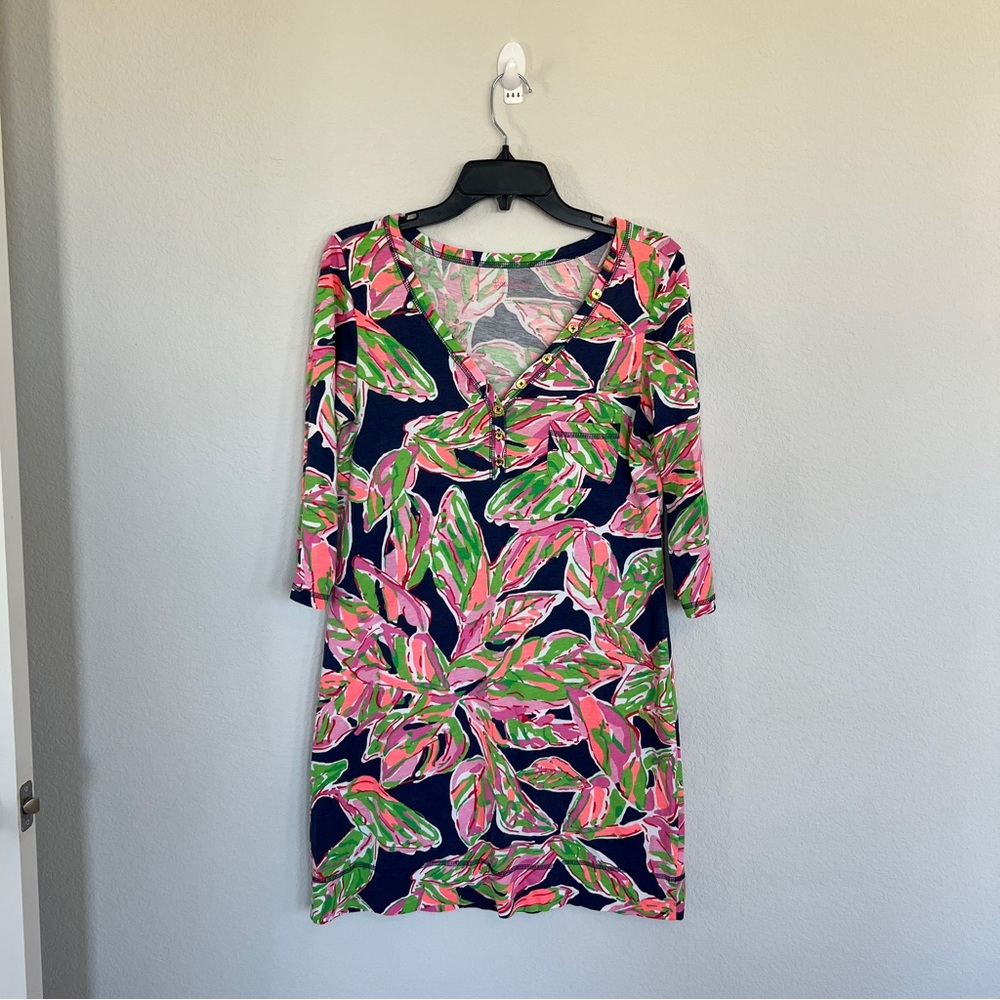 Lilly Pulitzer Palmetto Print Pima Cotton Dress Size Medium